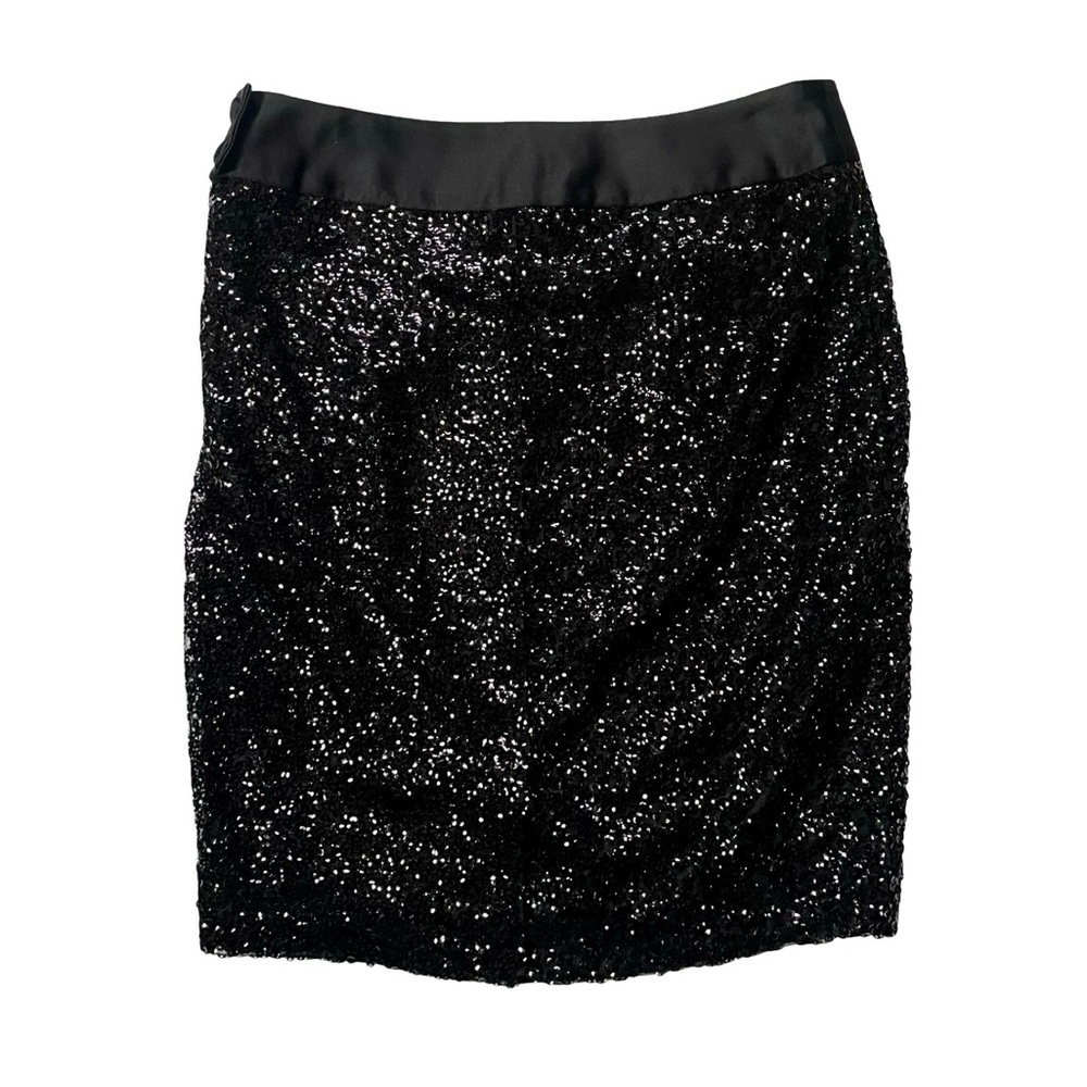 NWT The Limited Sequin Mini Skirt Black Petite 2P - Picture 4 of 4